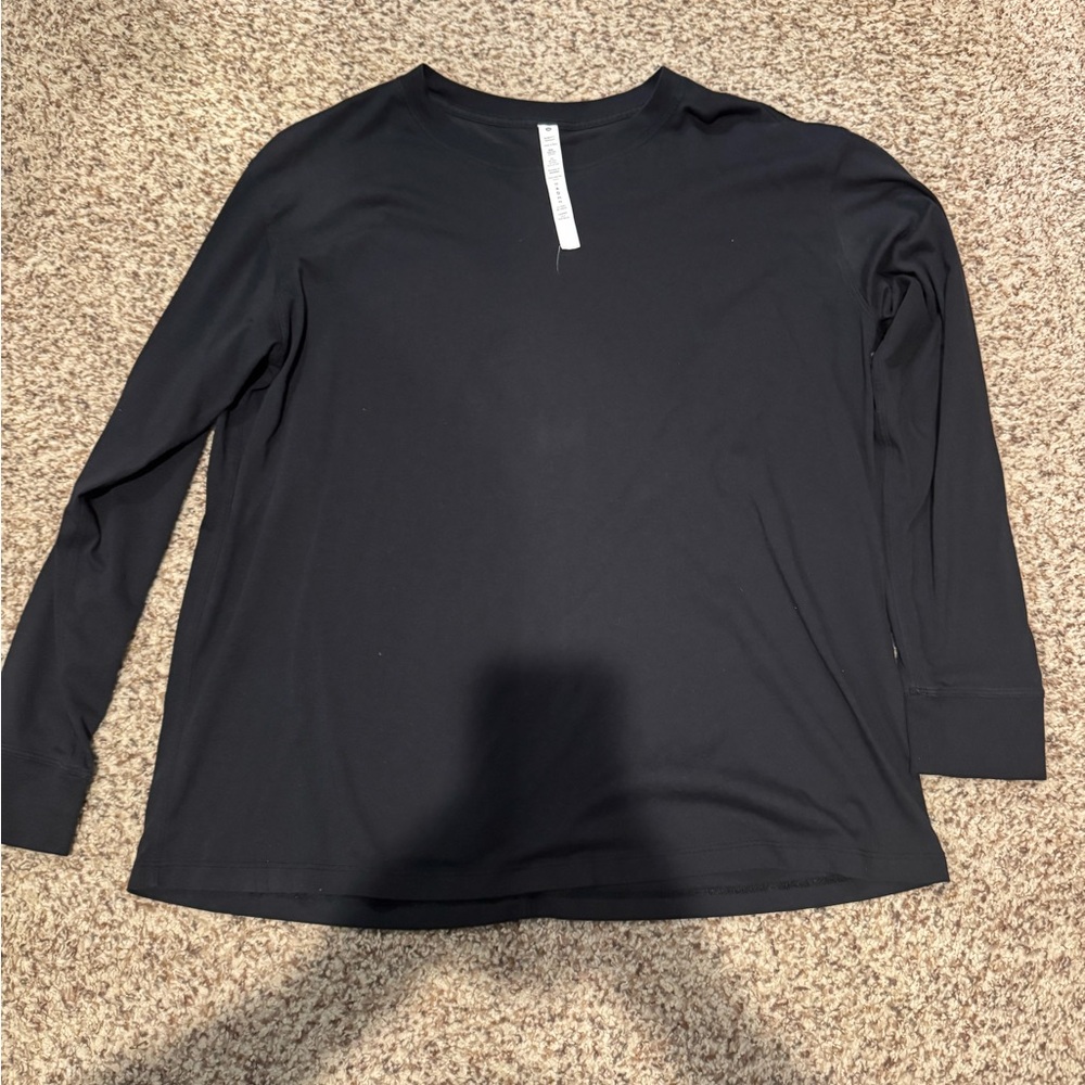 Lululemon All Yours Black Long Sleeve Women's Tee—Size 12